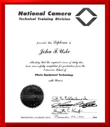 <Camera Repair Diploma>