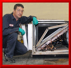 <John Uske with an air handler>