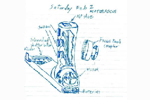 <A cutaway drawing of the motorized grip>